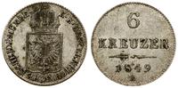 Austria, 6 krajcarów, 1849 A