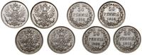 Finlandia, zestaw: 4 x 50 penniä, roczniki: 1908, 1911, 1914, 1916