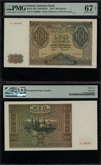100 złotych 1.08.1941, seria D, numeracja 188938