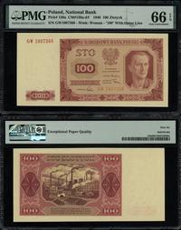 100 złotych 1.07.1948, seria GW, numeracja 10073