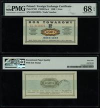 bon na 1 centa 1.07.1969, seria GL, numeracja 04