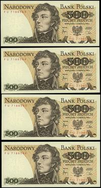 zestaw: 17 x 500 złotych 1.06.1982, seria FU, pi