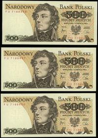 zestaw: 6 x 500 złotych 1.06.1982, seria FU, pię