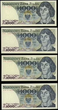 zestaw: 4 x 1.000 złotych 1.06.1982, serie EK, F