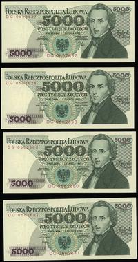 zestaw: 7 x 5.000 złotych 1.06.1982, serie: 1 x 
