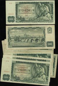 zestaw: 13 x 100 koron 1961, różne serie, razem 