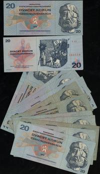 Czechosłowacja, zestaw: 18 x 20 koron, 1970