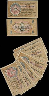 Łotwa, zestaw: 11 x 1 rubel, 1919