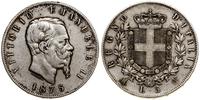 5 lirów 1875 M, Mediolan, srebro próby 900, Paga