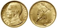 50 lirów 1932, Rzym, złoto próby 900, 4.40 g, na