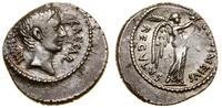 denar 42 pne, Rzym, Aw: Głowa Oktawiana (później