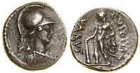 denar 42 pne, Rzym, Aw: Popiersie Minerwy w hełm