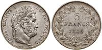 Francja, 5 franków, 1845 W