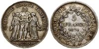 5 franków 1874 A, Paryż, srebro próby "900" 24.9