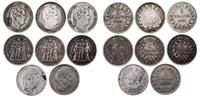 zestaw: 8 x 5 franków 1834–1849, różne mennice, 