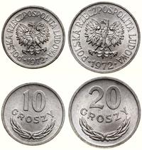 zestaw 10 groszy oraz 20 groszy 1972, Warszawa, 