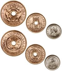 lot 3 monet, Londyn, 1/2 pensa 1964, 1 pens 1963
