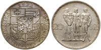 20 koron 1933, Kremnica, srebro próby 700, 11.99
