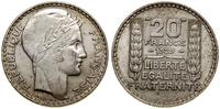 20 franków 1929, Paryż, srebro próby "680" 20.01
