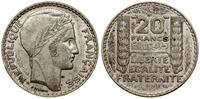 20 franków 1934, Paryż, srebro próby "680" 19.91