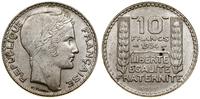 10 franków 1934, Paryż, srebro próby "680" 9.97 