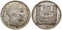 10 franków 1938, Paryż, srebro próby "680" 9.96 