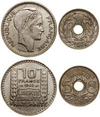 zestaw 4 monet, w skład zestawu wchodzi 10 frank