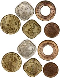 zestaw 5 monet, w skład zestawu wchodzi 1/2 anna