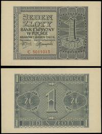 1 złoty 1.03.1940, seria C, numeracja 5011013, u