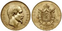 50 franków 1857 A, Paryż, złoto 16.14 g, ładnie 