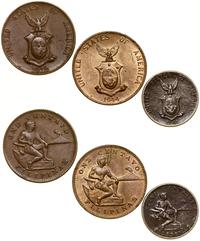 lot 3 monet, 1 centavo 1939 M (Manila), 1 centav