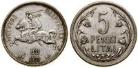 5 litów 1925, Kowno, srebro próby 500, 13.5 g, P