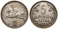 5 litów 1925, Kowno, srebro próby 500, 13.5 g , 