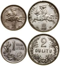 lot 2 monet: 1 lit, 2 lity 1925, srebro próby 50
