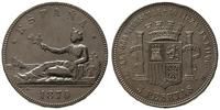 5 peset 1870/SN-M, Madryt, srebro "900" 25.0 g, 