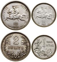 Litwa, lot 2 monet: 1 lit, 2 lity, 1925