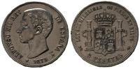 5 peset 1875/DE-M, Madryt, srebro "900" 25.0 g, 