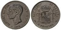 5 peset 1878/EM-M, Madryt, srebro "900" 25.0 g, 