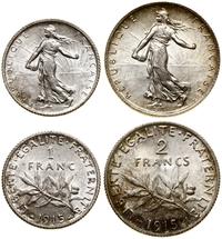 Francja, lot 2 monet, 1915