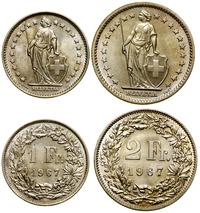 Szwajcaria, lot 2 monet, 1967 B