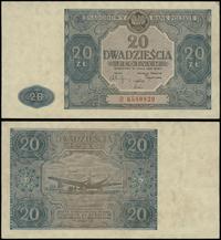 20 złotych 15.05.1946, seria D, numeracja 658082