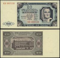 20 złotych 1.07.1948, seria KD, numeracja 505715