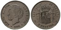 5 peset 1892/PG-M, Madryt, srebro "900" 25.0 g, 