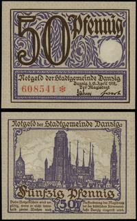 50 fenigów 15.04.1919, numeracja 608541❉, druk f