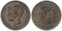 5 peset 1897/SG-V, Madryt, srebro "900" 25.0 g, 