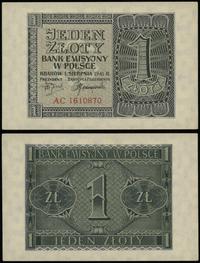 1 złoty 1.08.1941, seria AC, numeracja 1610870, 
