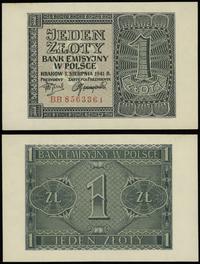 1 złoty 1.08.1941, seria BB, numeracja 856336, z