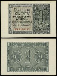 1 złoty 1.08.1941, seria BD, numeracja 4110097, 