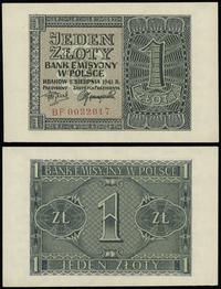 1 złoty 1.08.1941, seria BF, numeracja 0032017, 