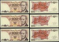 zestaw: 3 x 100 złotych 2 x 1.06.1986 i 1 x 1.12